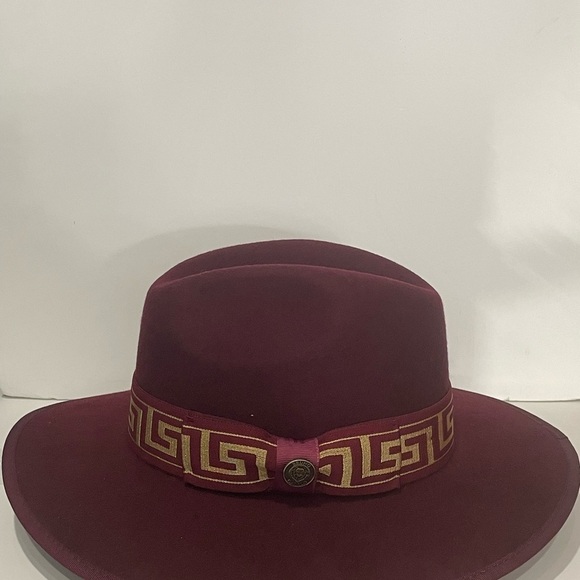 Bruno Capelo hat brim fedora wool burgundy - Picture 2 of 4
